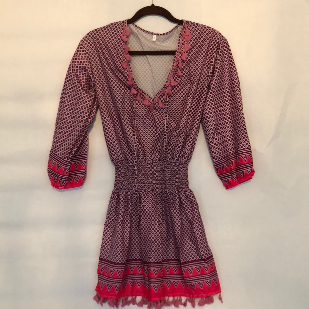 Bohemian style mini skirt dress